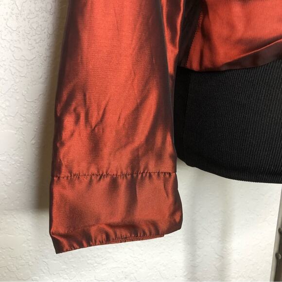 David Meister red bronze metallic formal top / jacket size 10 - Picture 6 of 16